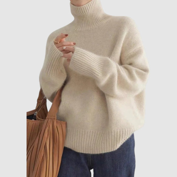 Isa | Hoher Kaschmirkragen-Pullover