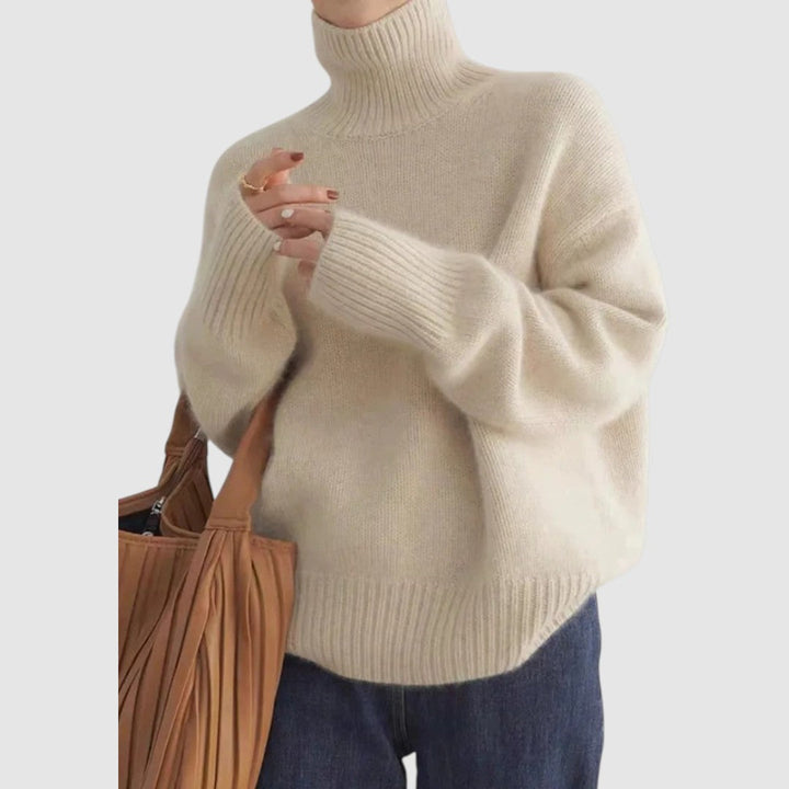 Isa | Hoher Kaschmirkragen-Pullover