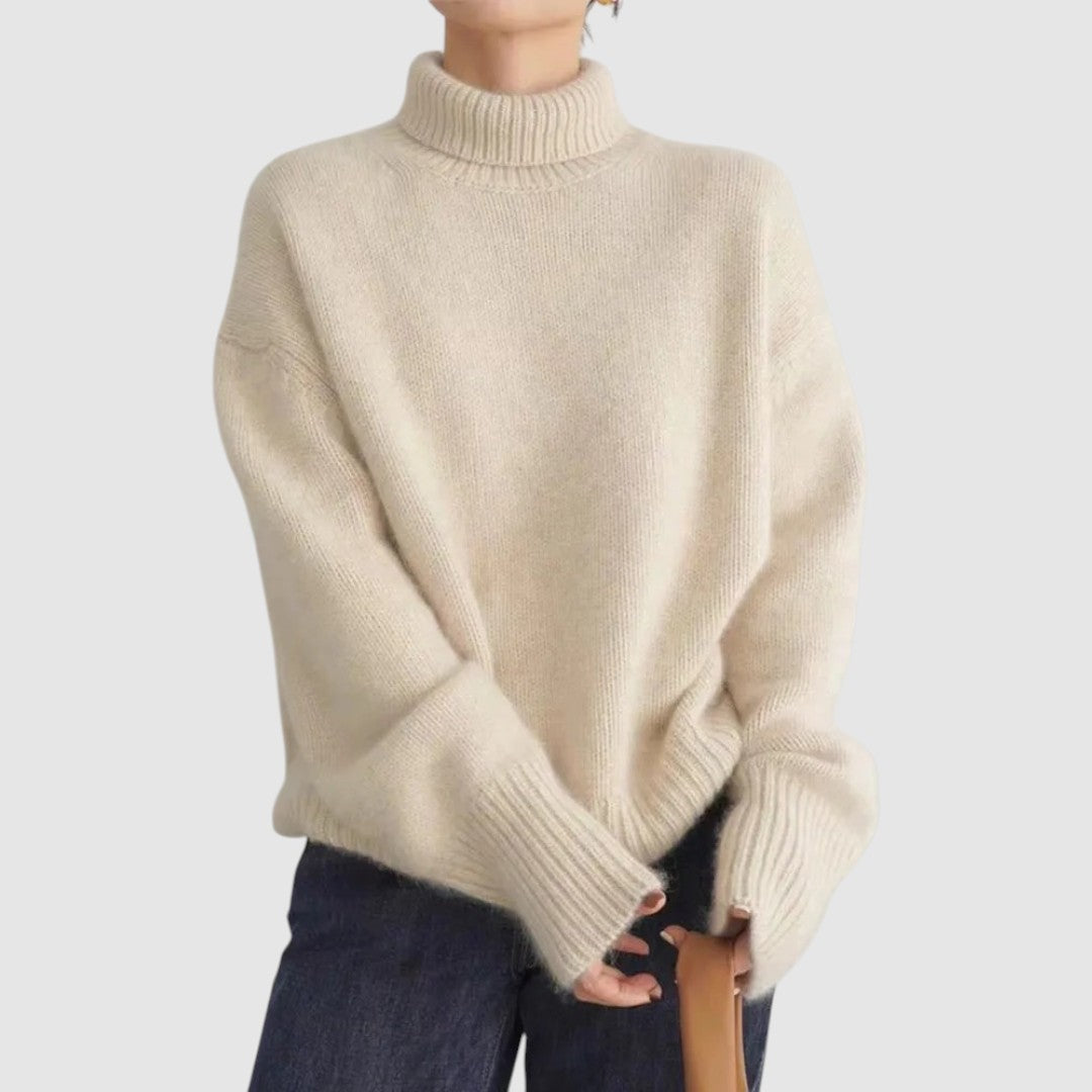 Isa | Hoher Kaschmirkragen-Pullover