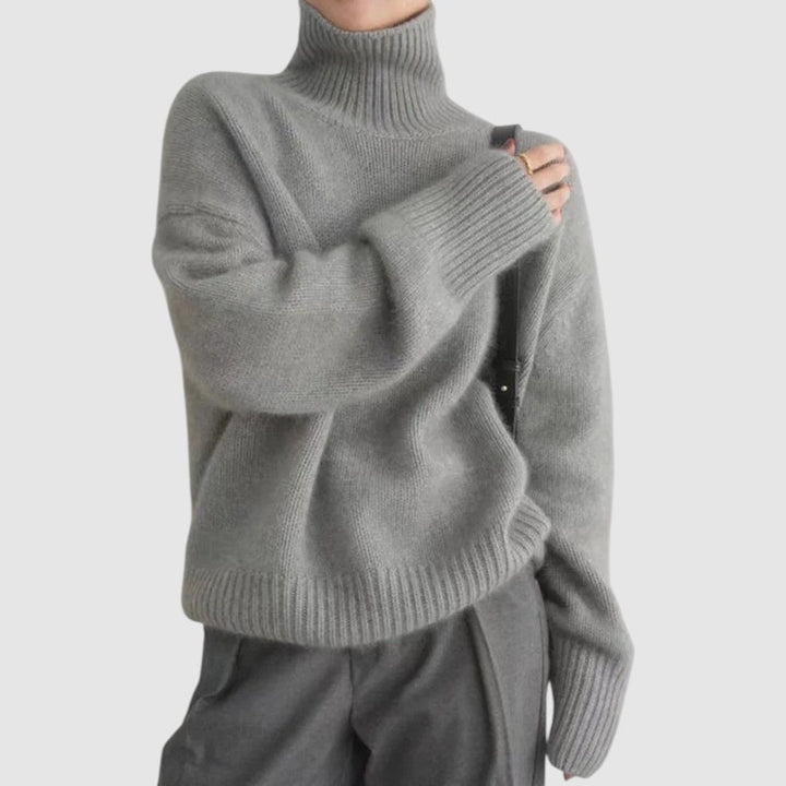 Isa | Hoher Kaschmirkragen-Pullover