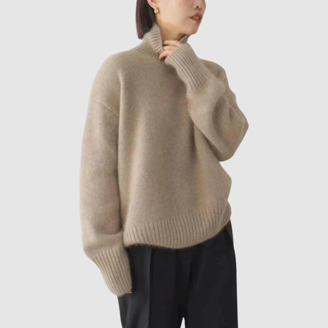 Isa | Hoher Kaschmirkragen-Pullover