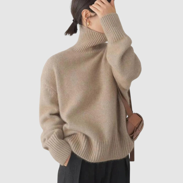 Isa | Hoher Kaschmirkragen-Pullover