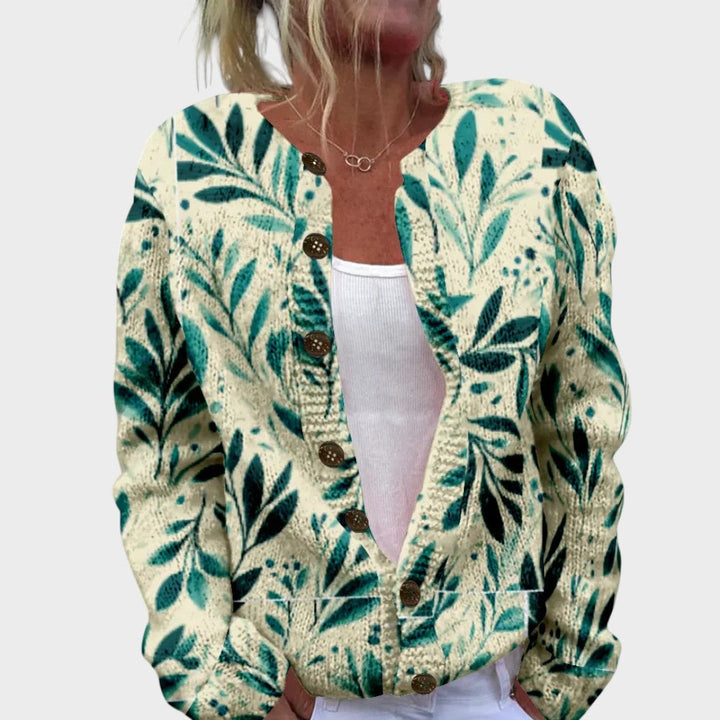 Francisca | Herbstlicher Blumen-Cardigan