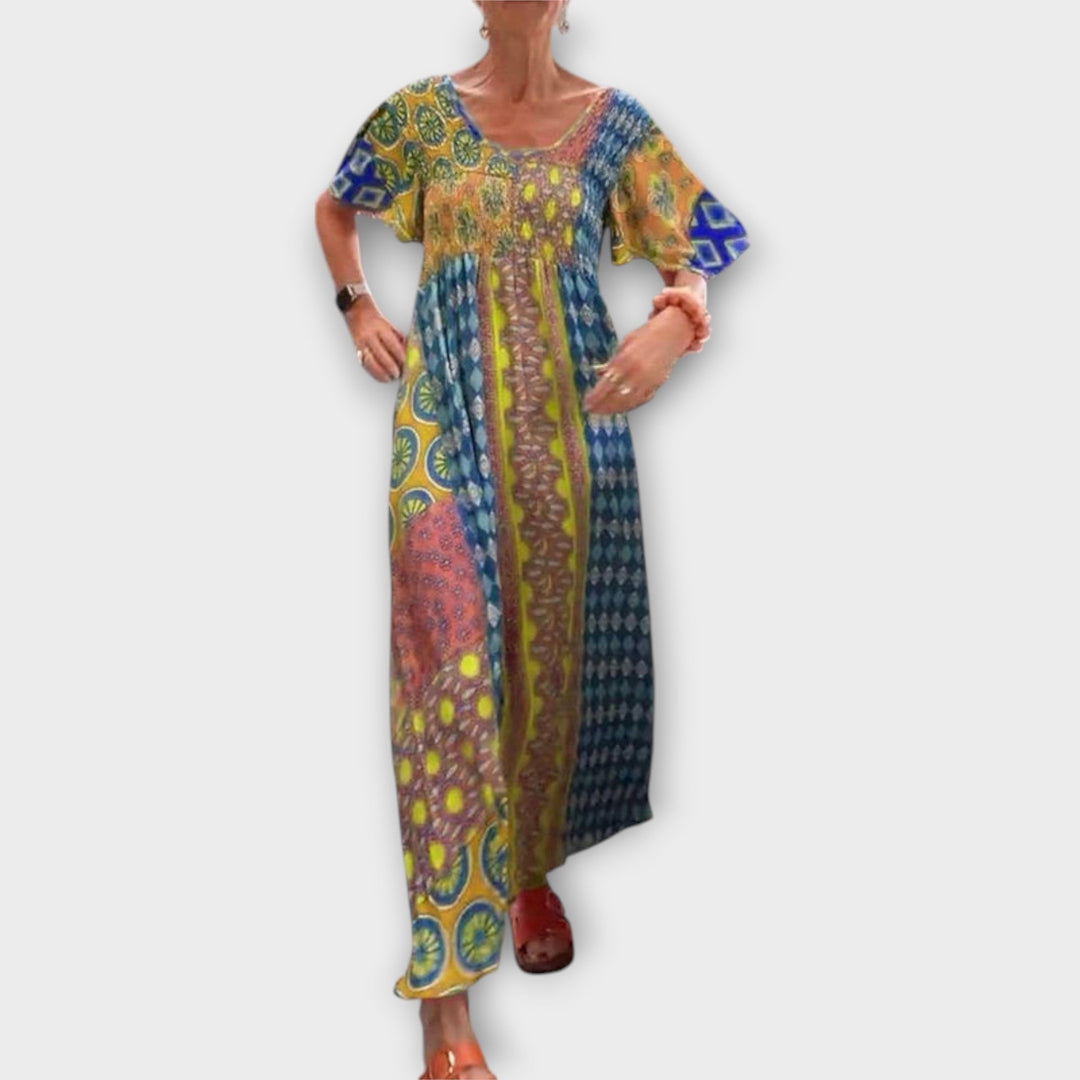 Melania - Lebhaftes Boho-Kleid
