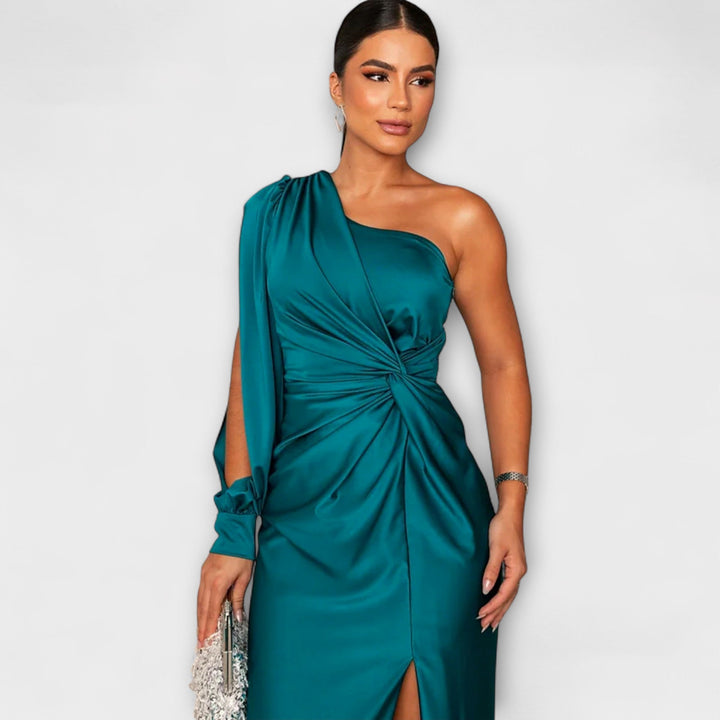 Julie | Strukturiertes Kleid mit raffiniertem Ausschnitt