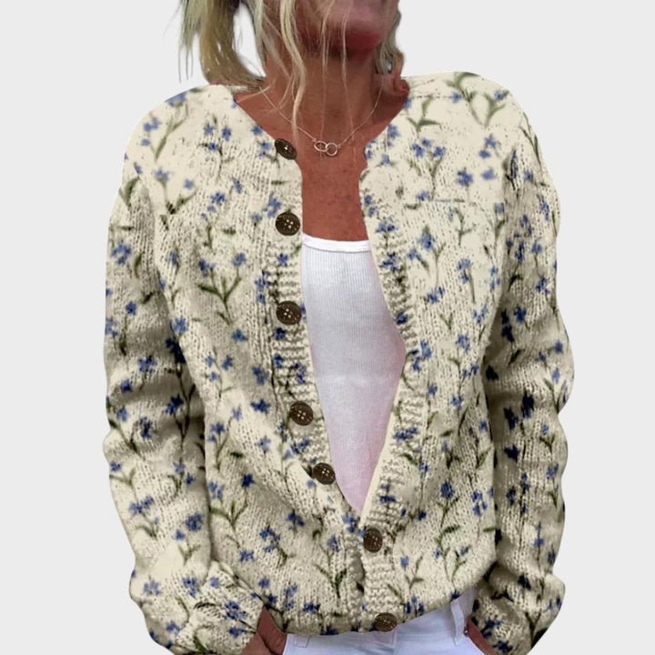 Camila | Herbstlicher Blumen-Cardigan