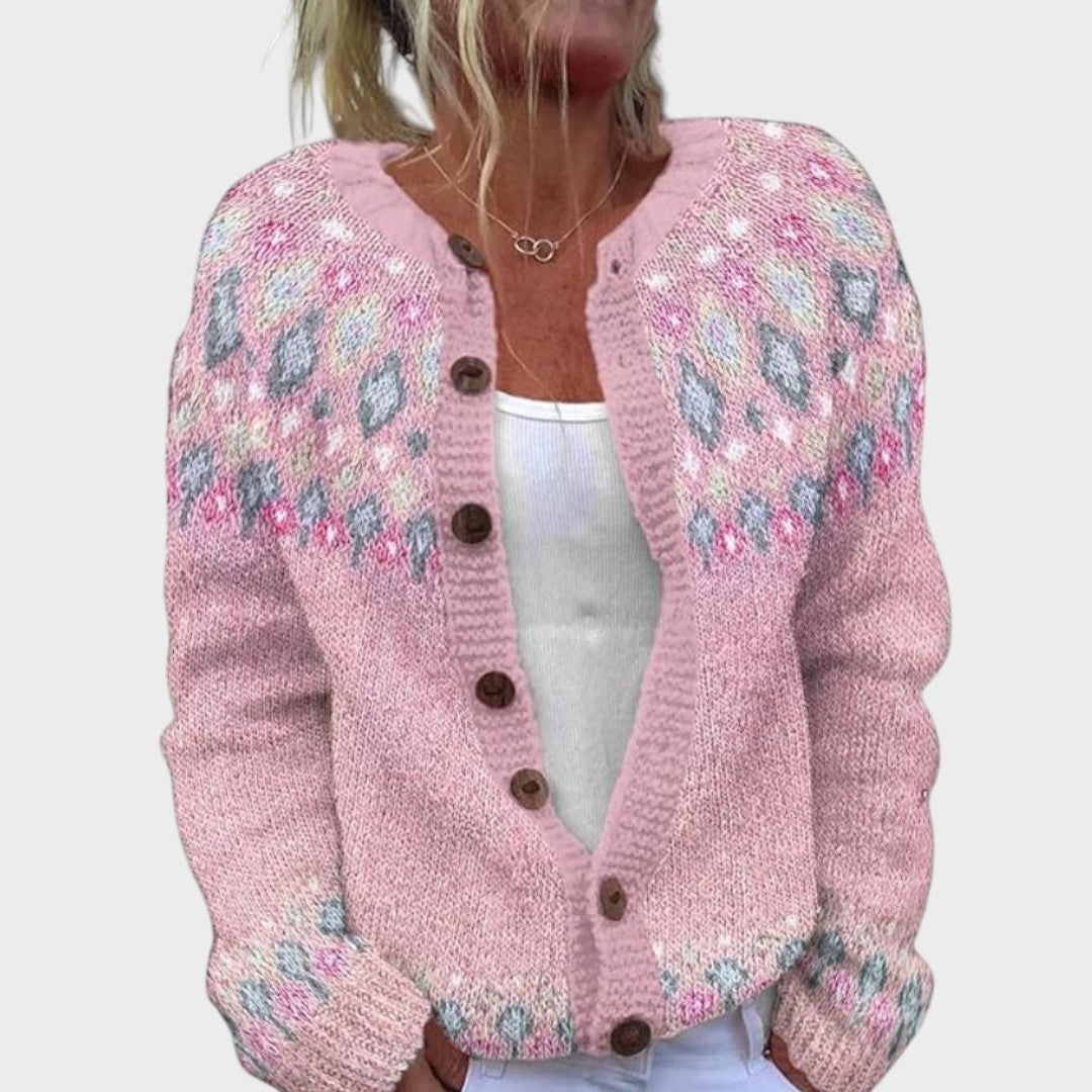 Daniela | Herbstlicher Blumen-Cardigan