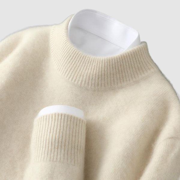 Anežka | Kaschmir-Pullover mit hohem Kragen