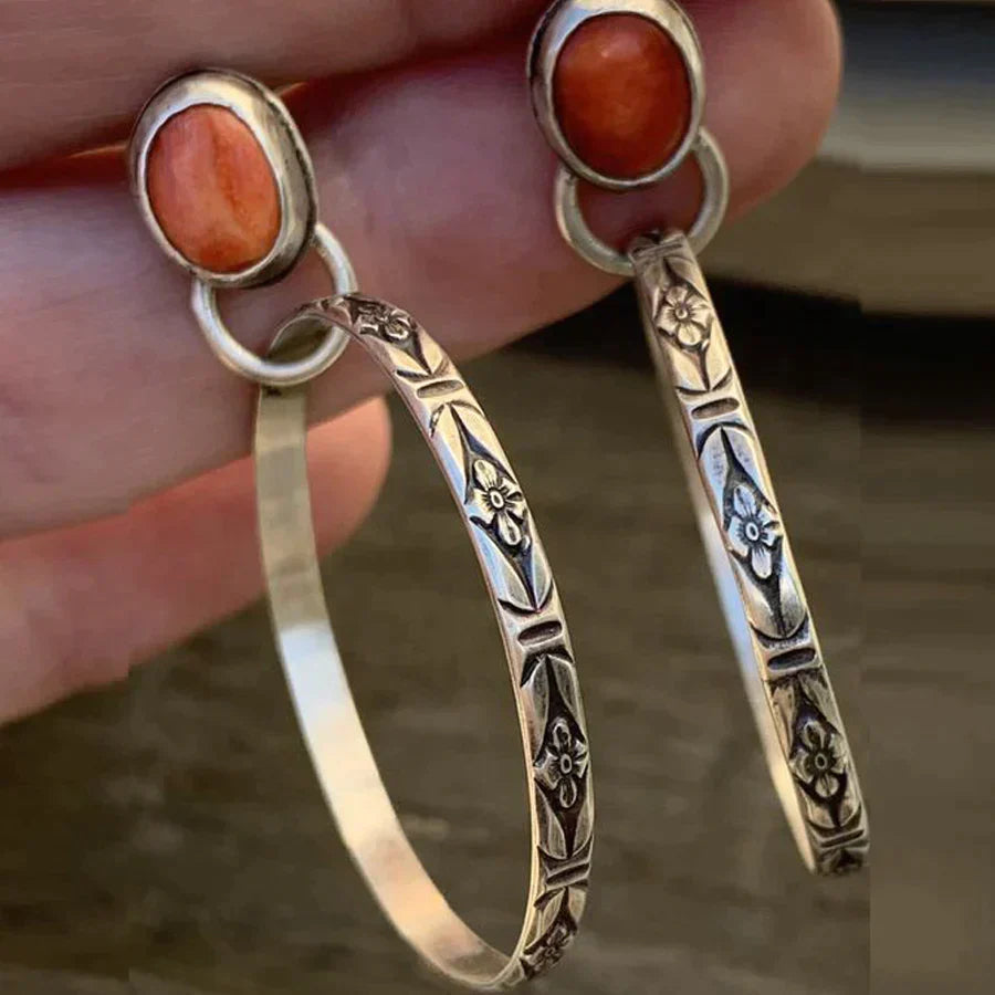 Boho-Vintage-Onyx-Ohrringe