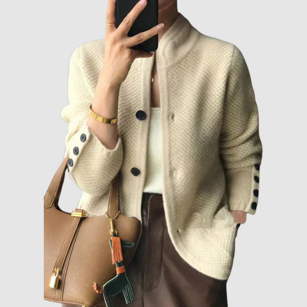 Mia | Elegante Strickjacke mit Knöpfen