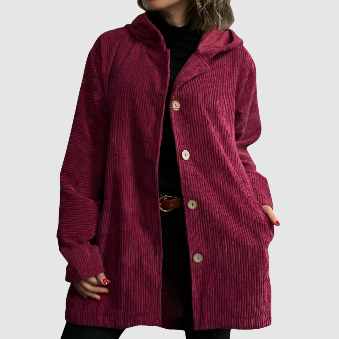 Stella - Bequeme Samtjacke mit Kapuze
