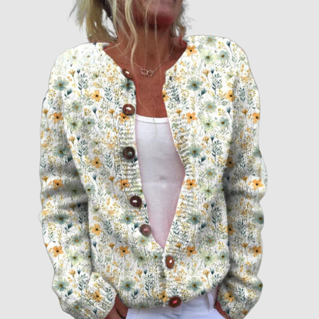 Josefína | Cardigan mit Blumenmuster