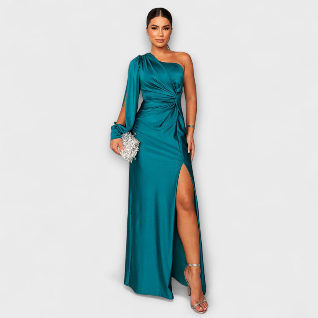 Julie | Strukturiertes Kleid mit raffiniertem Ausschnitt