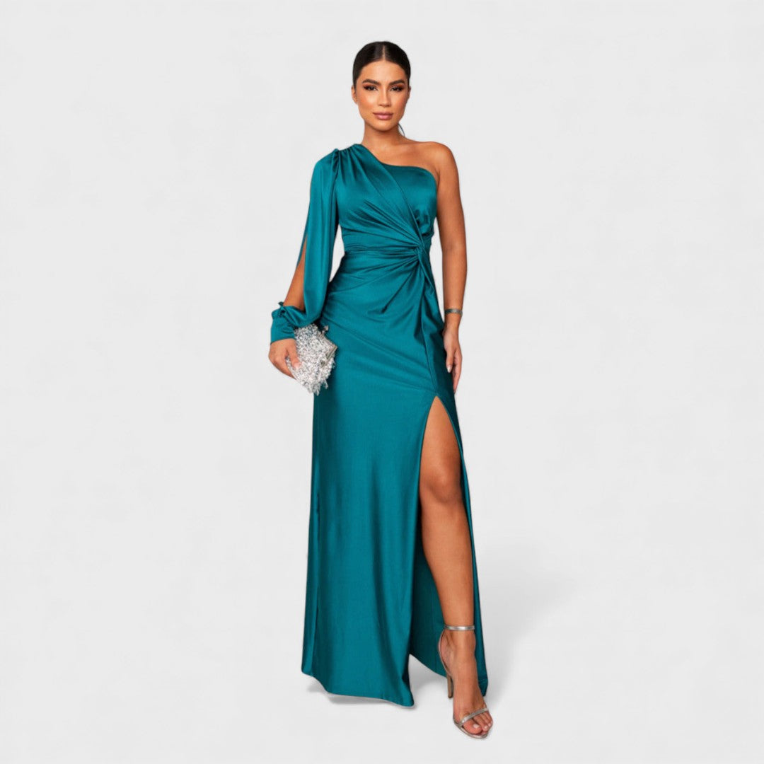 Katarzyna | One-Shoulder-Abendkleid mit Seitenschlitz
