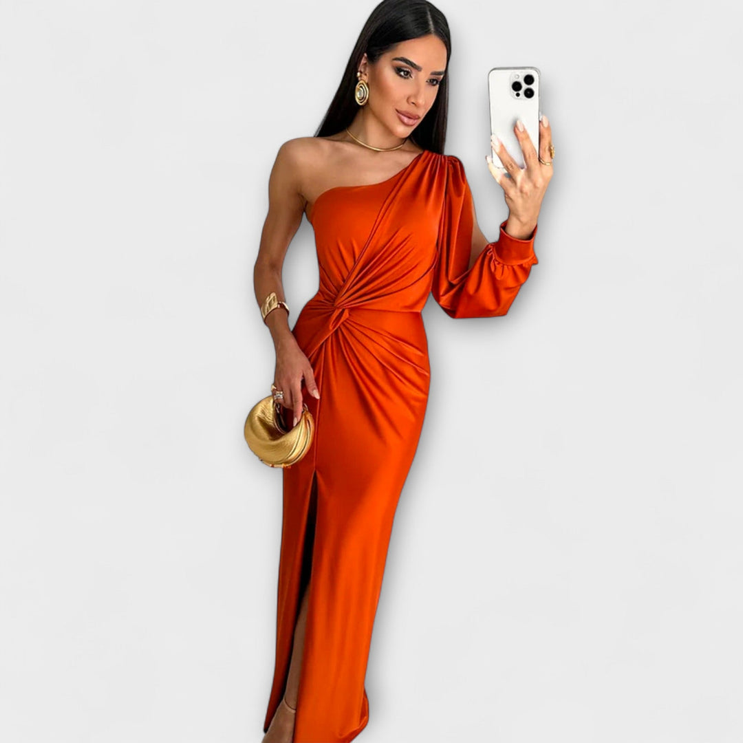 Julie | Strukturiertes Kleid mit raffiniertem Ausschnitt