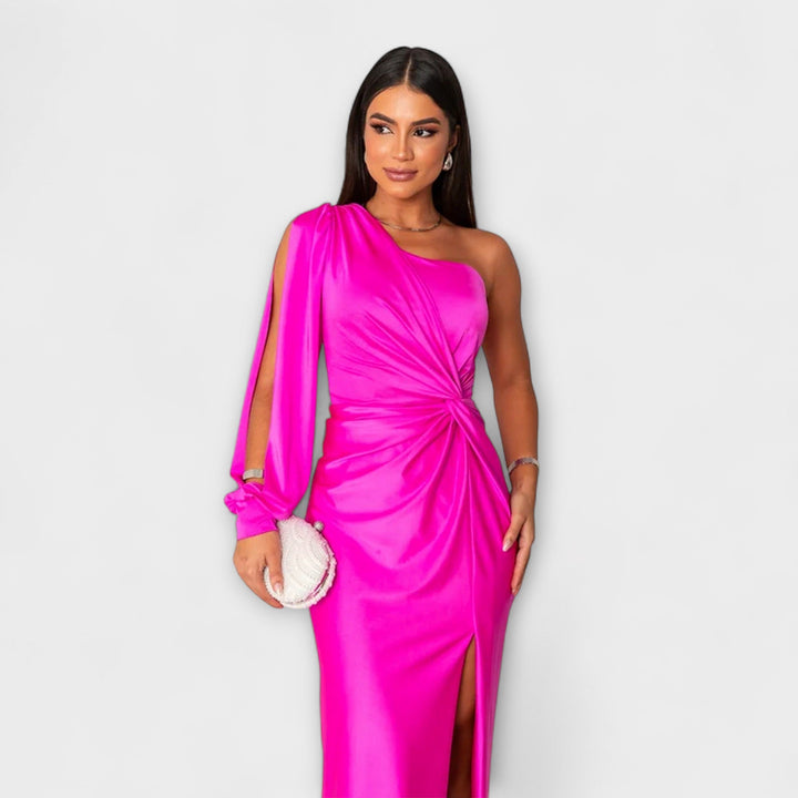 Julie | Strukturiertes Kleid mit raffiniertem Ausschnitt