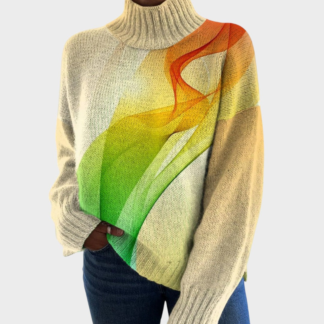 Bianca | Künstlerischer Strickpullover