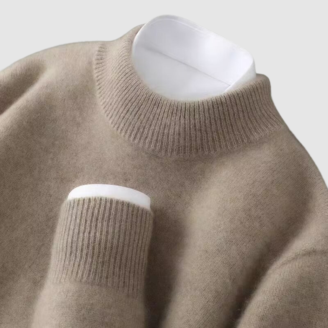 Anežka | Kaschmir-Pullover mit hohem Kragen