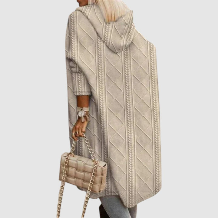 Lucie | Langer Cardigan mit Kapuze