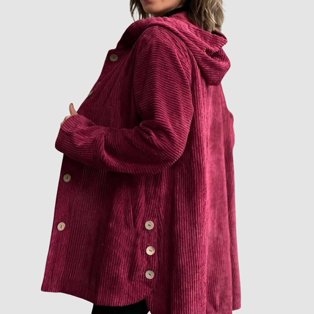 Stella - Bequeme Samtjacke mit Kapuze