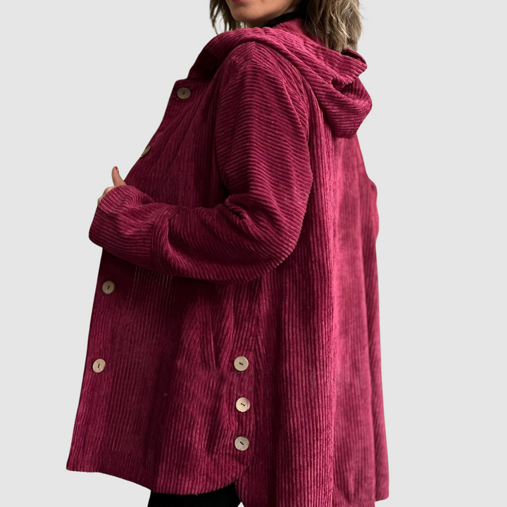 Stella - Bequeme Samtjacke mit Kapuze
