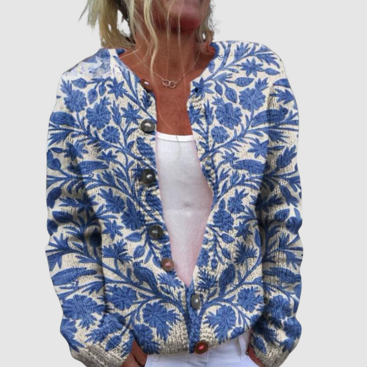 Josefína | Cardigan mit Blumenmuster