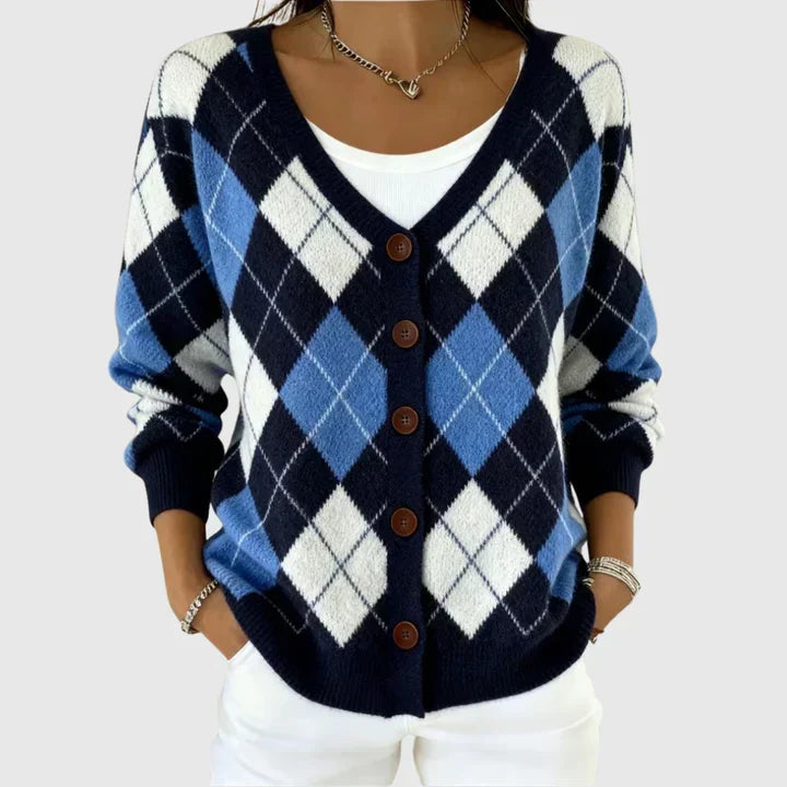 Priska | Bequemer Cardigan mit Kapuze aus Strick