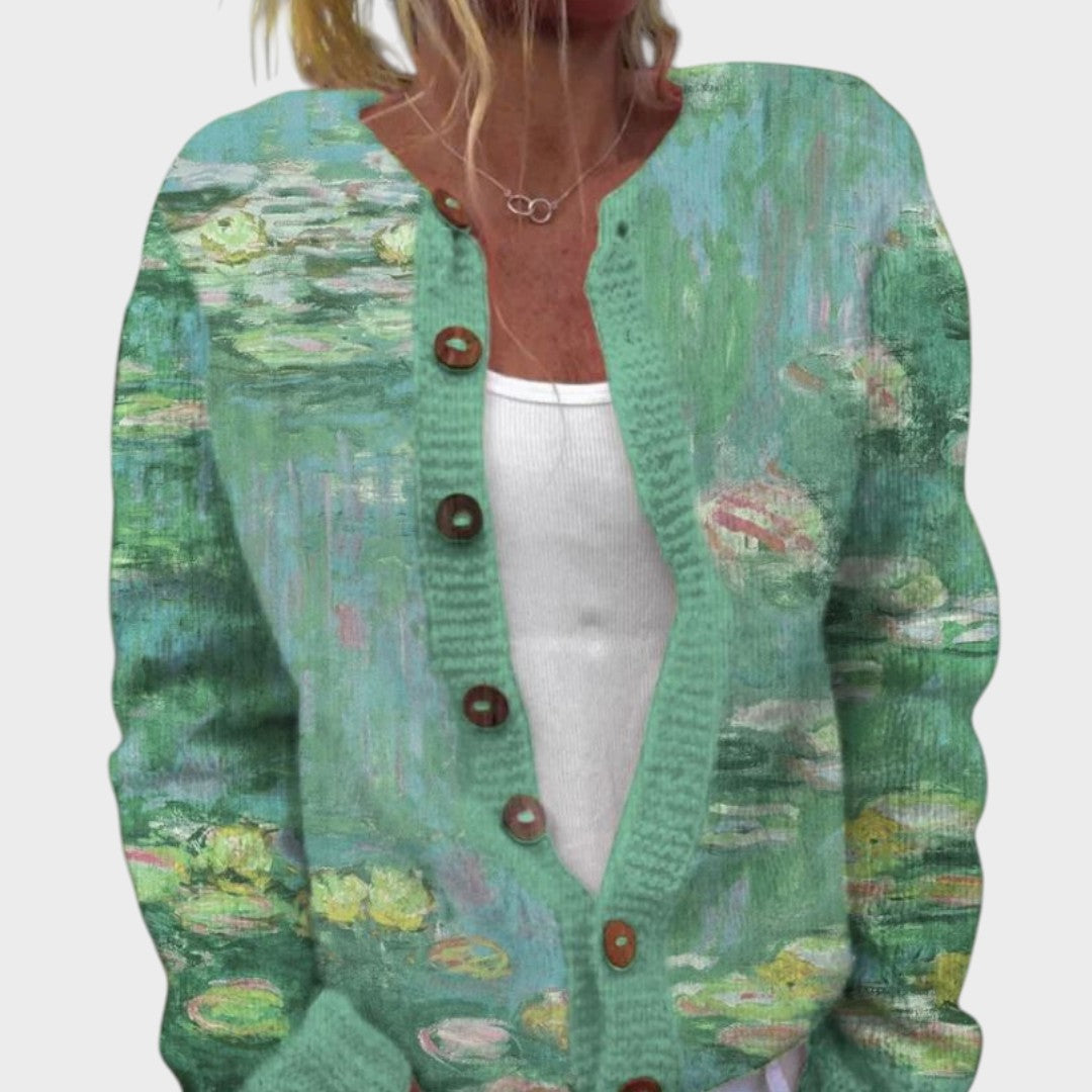 Ana | Herbstlicher Blumen-Cardigan