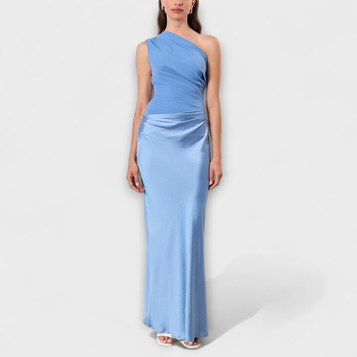 Elena | Elegantes Maxikleid mit One-Shoulder-Ausschnitt