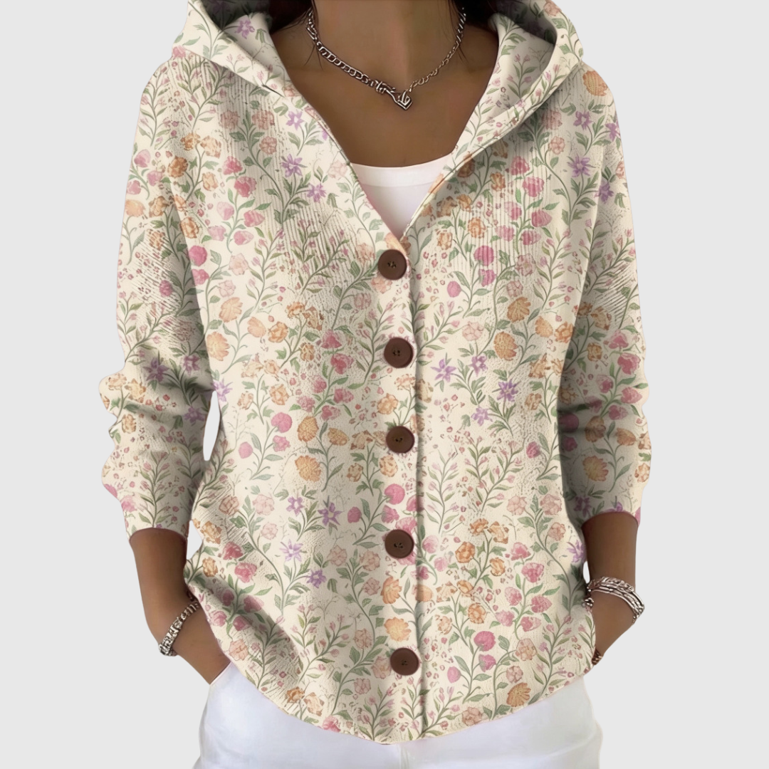 Ilona | Bequemer Cardigan mit Kapuze aus Strick