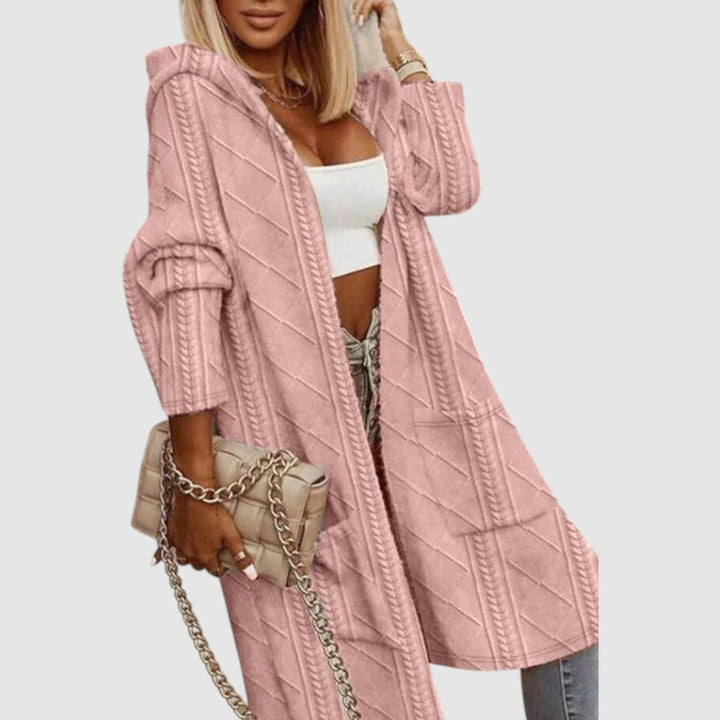 Lucie | Langer Cardigan mit Kapuze