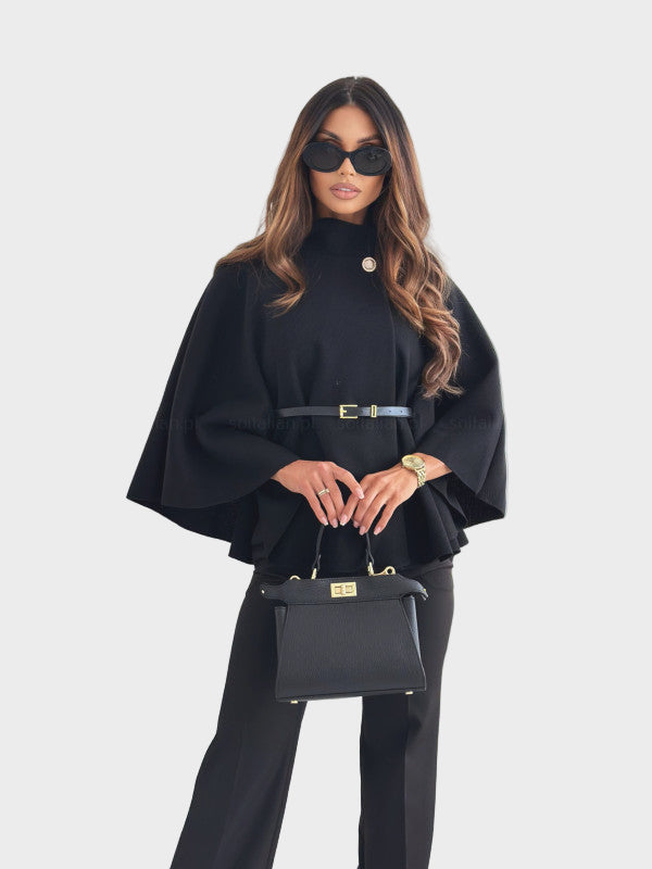 Selviora – Elegante Jacke mit Schmetterlingsärmeln und Gürtel