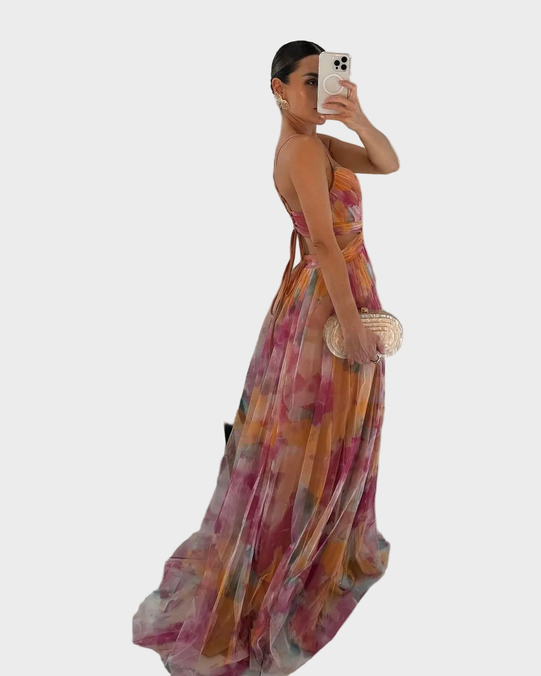 Jasmina | Chiffonkleid mit verstellbaren Trägern
