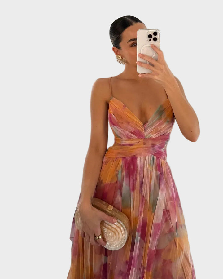 Jasmina | Chiffonkleid mit verstellbaren Trägern