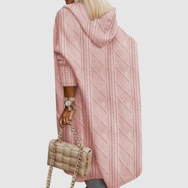 Lucie | Langer Cardigan mit Kapuze