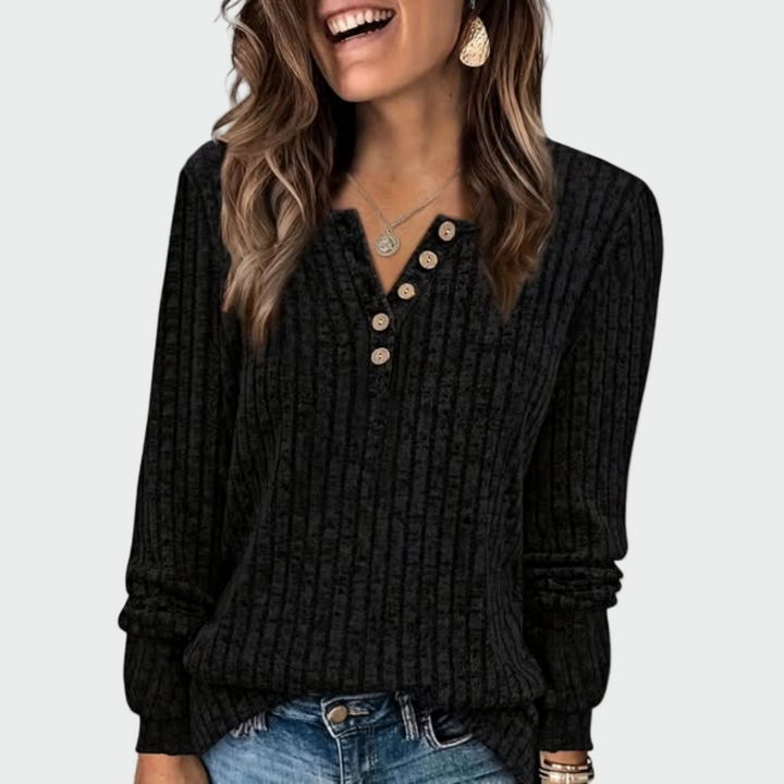 Ema | Strickpullover mit Knöpfen