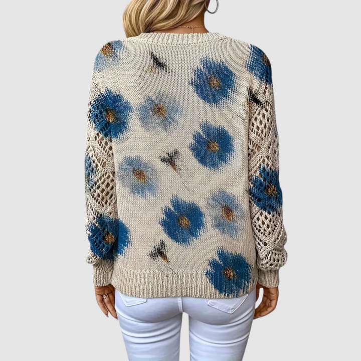 Meda | Eleganter Pullover mit Blumenmuster