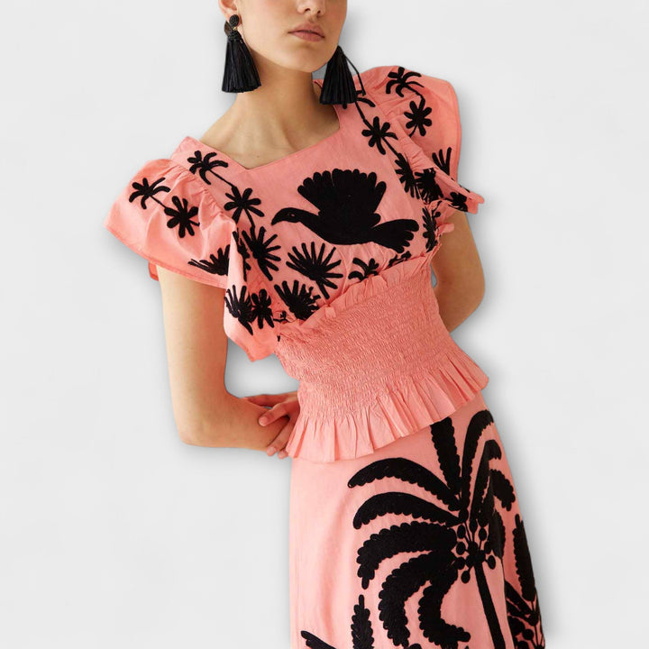 Amy - Schickes Palmbaumkleid