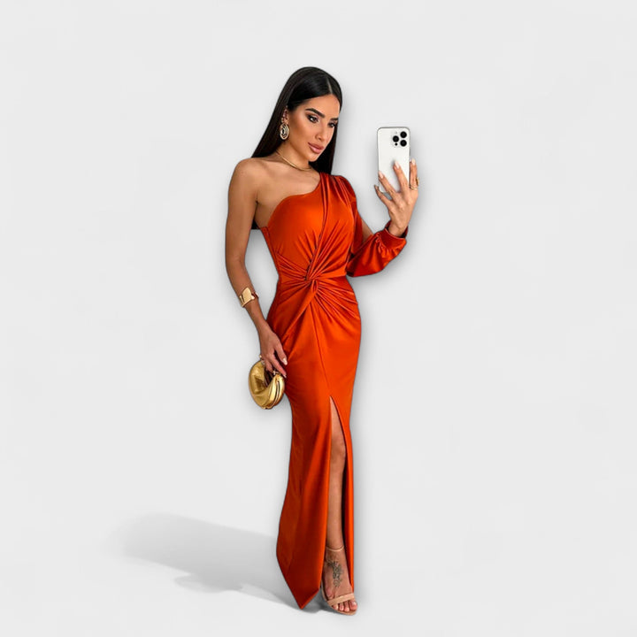 Julie | Strukturiertes Kleid mit raffiniertem Ausschnitt