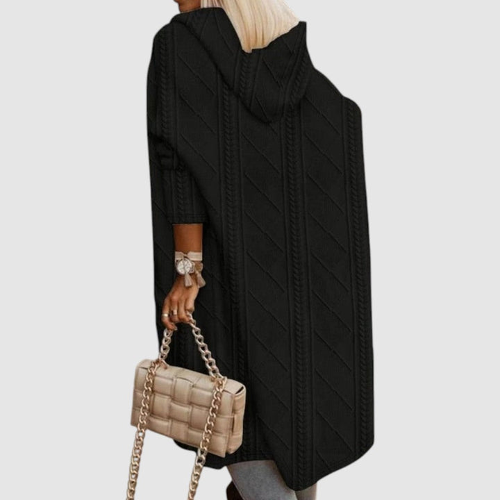 Lucie | Langer Cardigan mit Kapuze