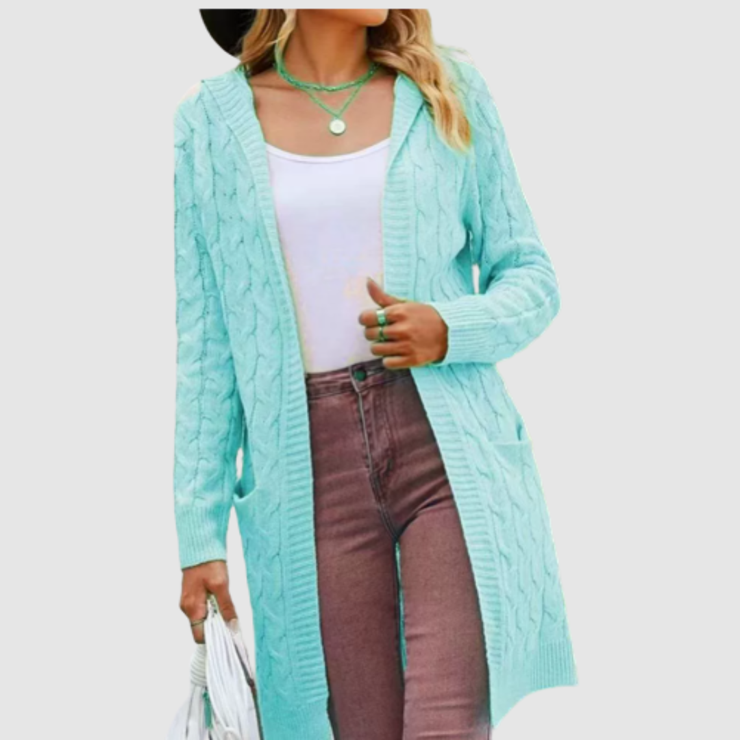 Anežka | Bequemer Cardigan mit Kapuze
