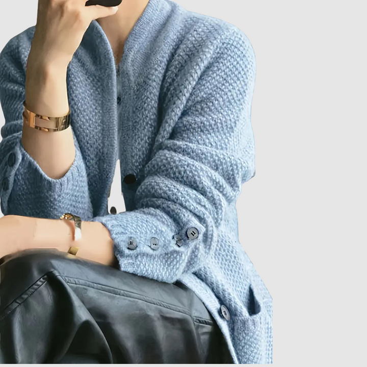 Mia | Elegante Strickjacke mit Knöpfen
