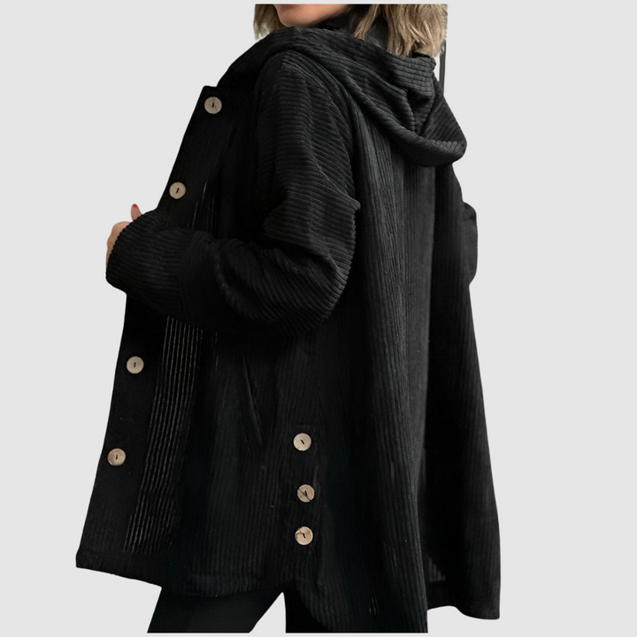 Stella - Bequeme Samtjacke mit Kapuze