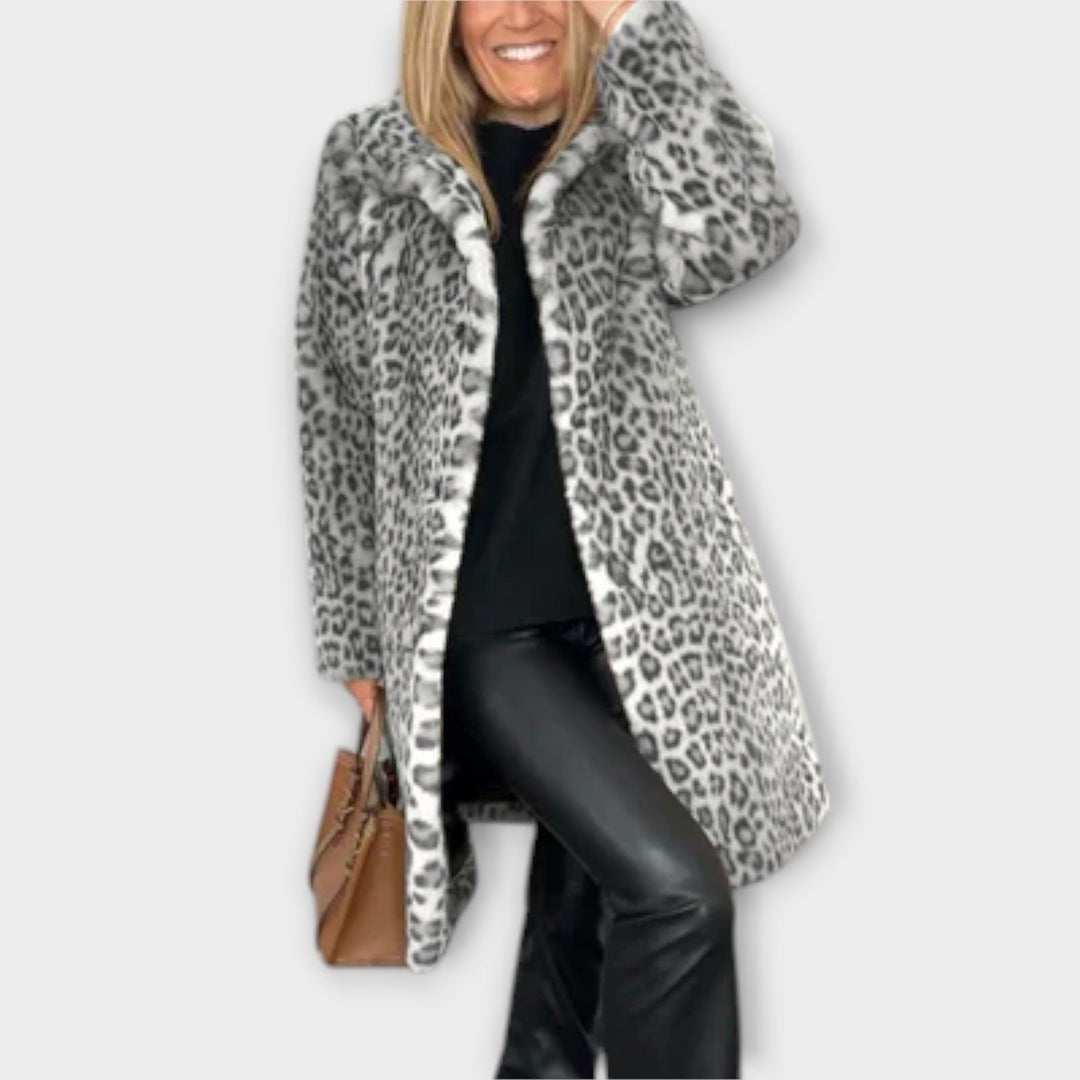 Amara - Mantel mit Leopardenmuster