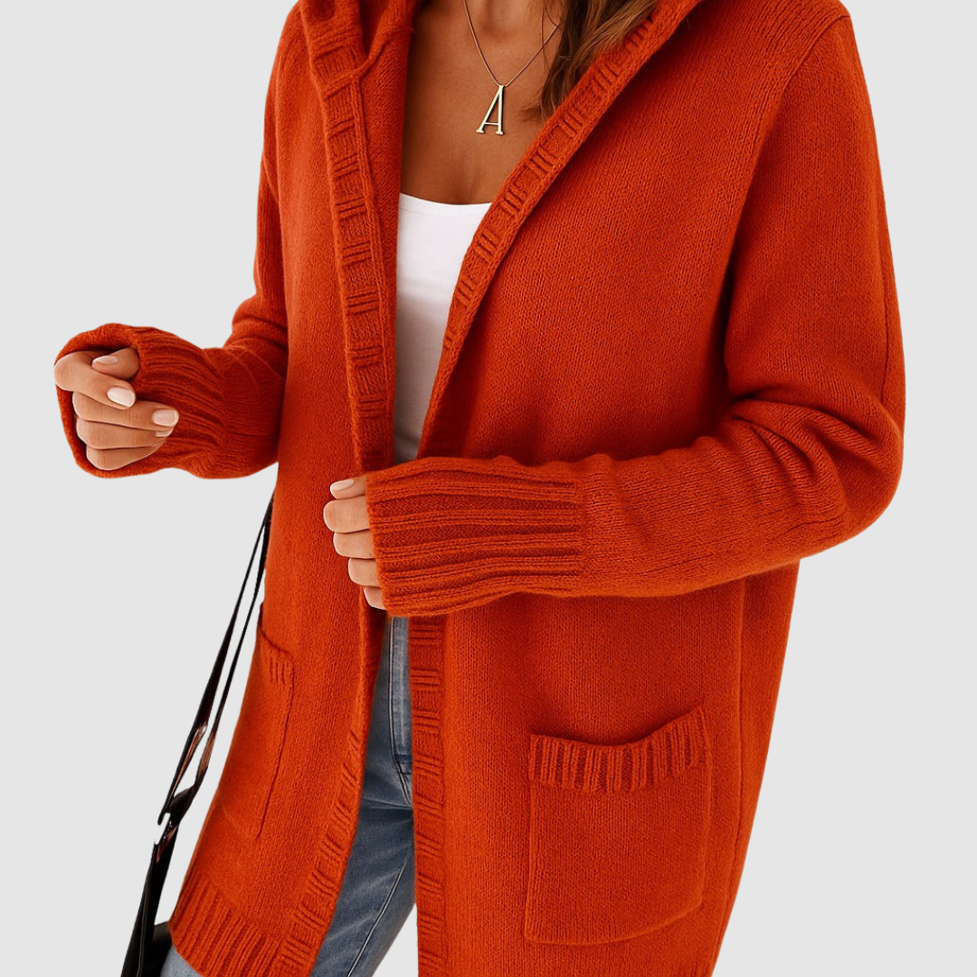 Jasmína | Bequemer Cardigan mit Kapuze