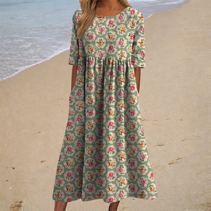 Langes, fliessend-elegantes und bequemes Kleid