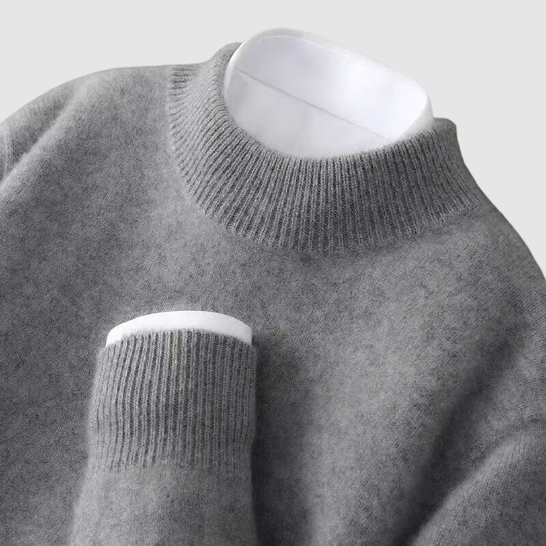 Anežka | Kaschmir-Pullover mit hohem Kragen