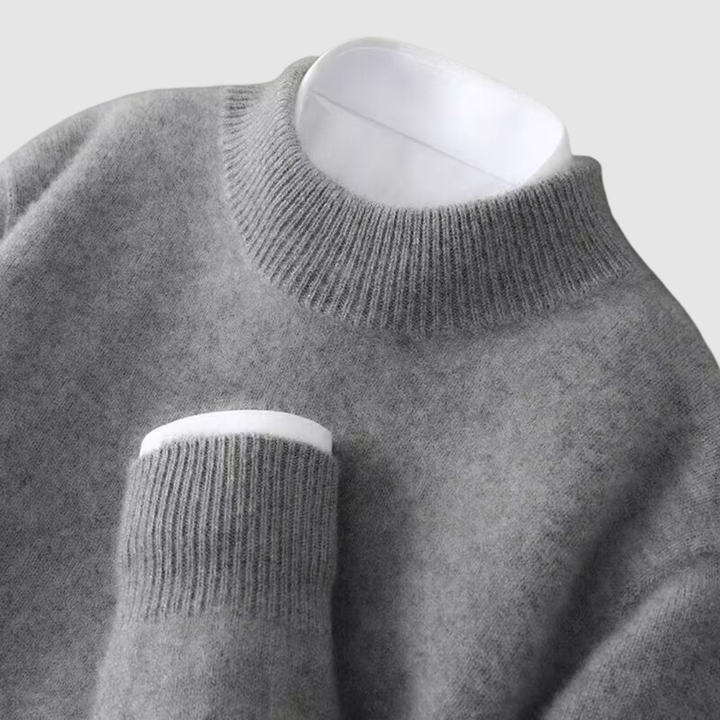 Anežka | Kaschmir-Pullover mit hohem Kragen