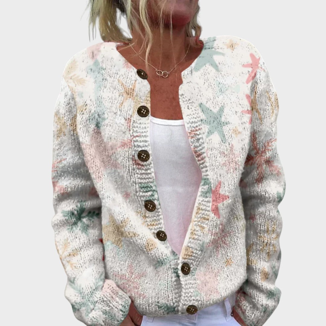 Leonor | Herbstlicher Blumen-Cardigan