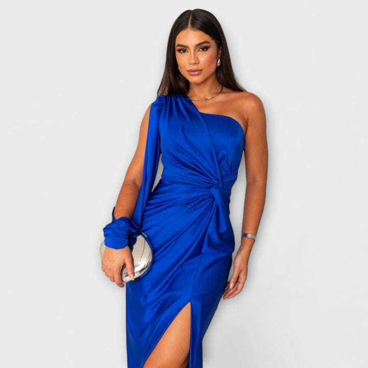 Julie | Strukturiertes Kleid mit raffiniertem Ausschnitt